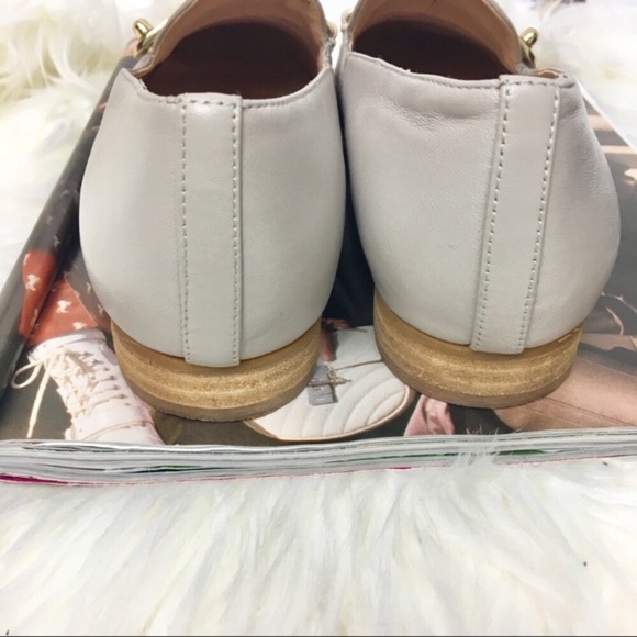 Tahari Salty Leather Gold Clamp Flat Loafers - Picture 5 of 8